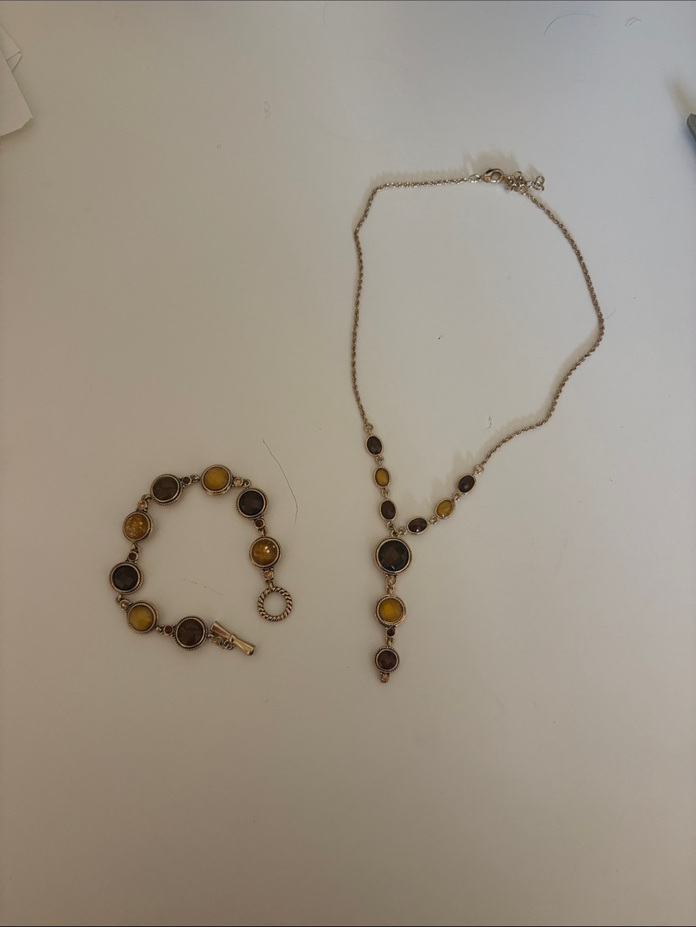 Matching bracelet and necklace duo